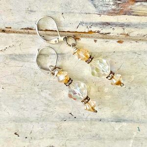 Swarovski elements embellished crystal earrings